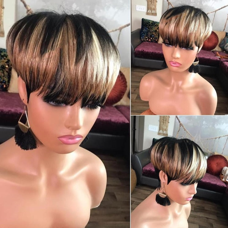 Synthetic Pixie Cut Bob Wig