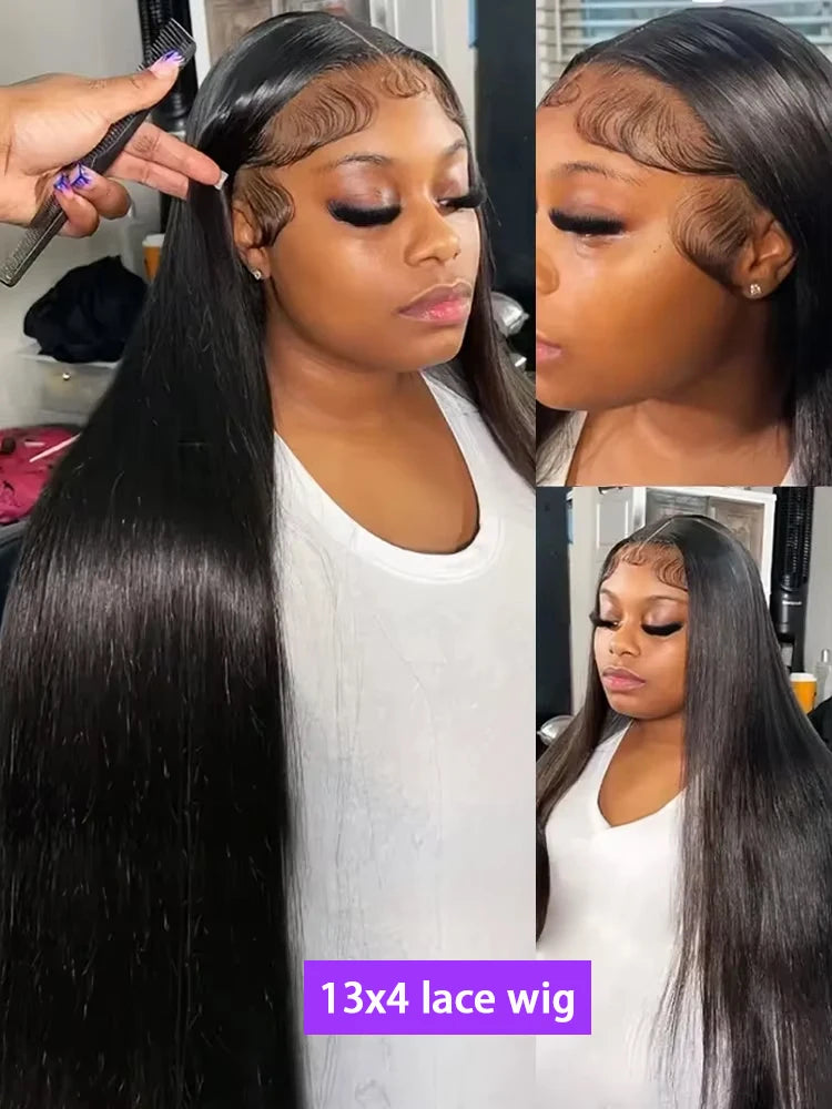 Glue less Lace Front Bone Straight Human Hair Wig