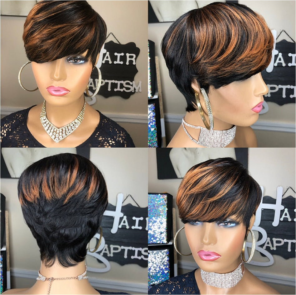 Synthetic Pixie Cut Bob Wig