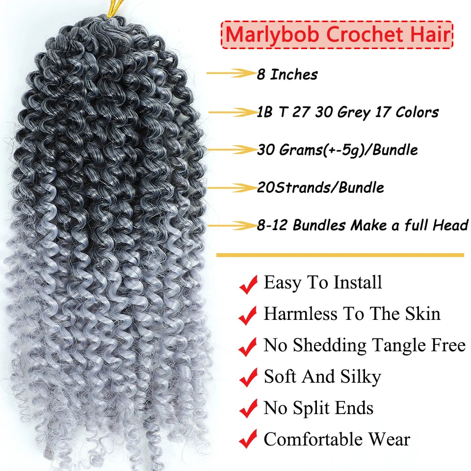 Synthetic Passion Twist Kinky Curly Crochet Hair Braids(Bulk)