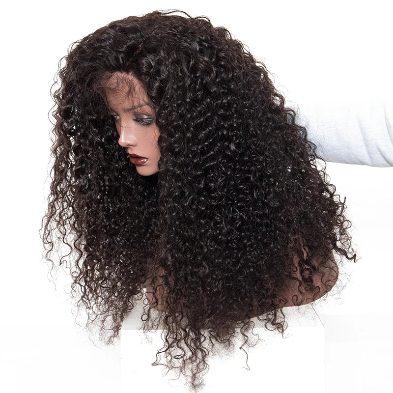 Glueless Lace Front Pre-Plucked Deep Wave Human Hair Wigs