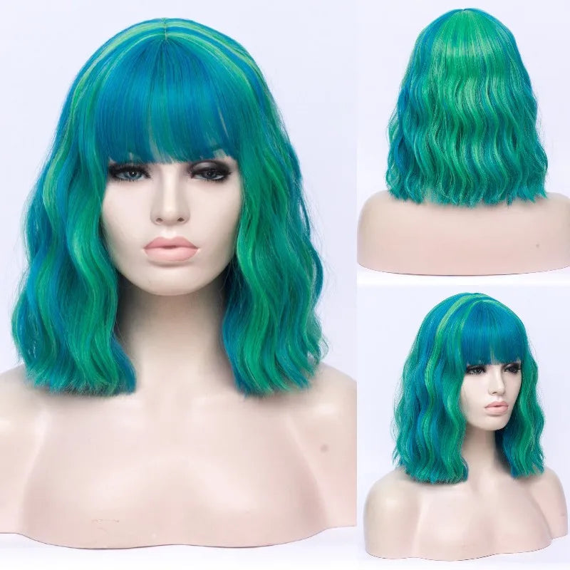 Synthetic Heat Resistant Ombre Wavy Wigs