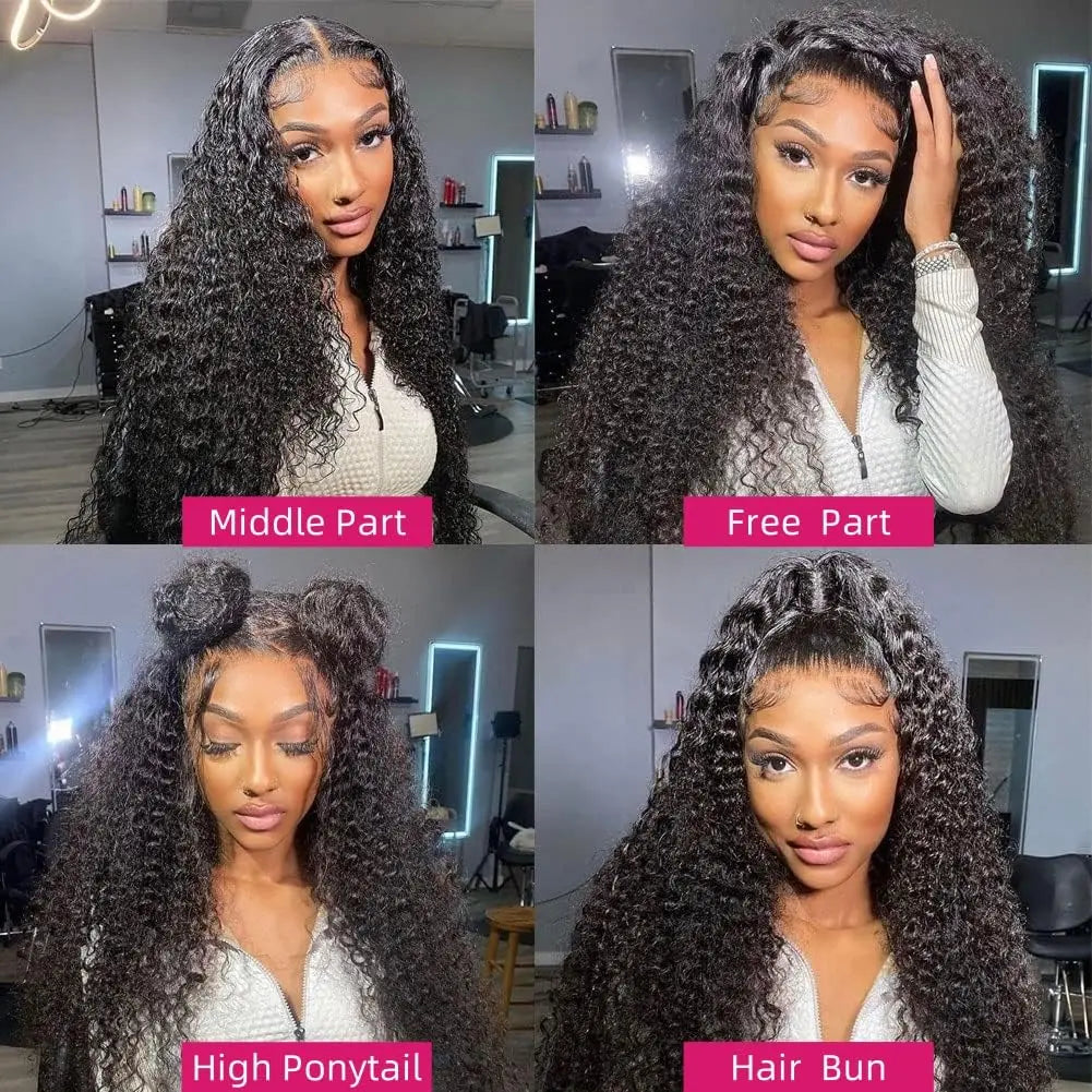 Lace Front Human Hair Deep Wave Wigs