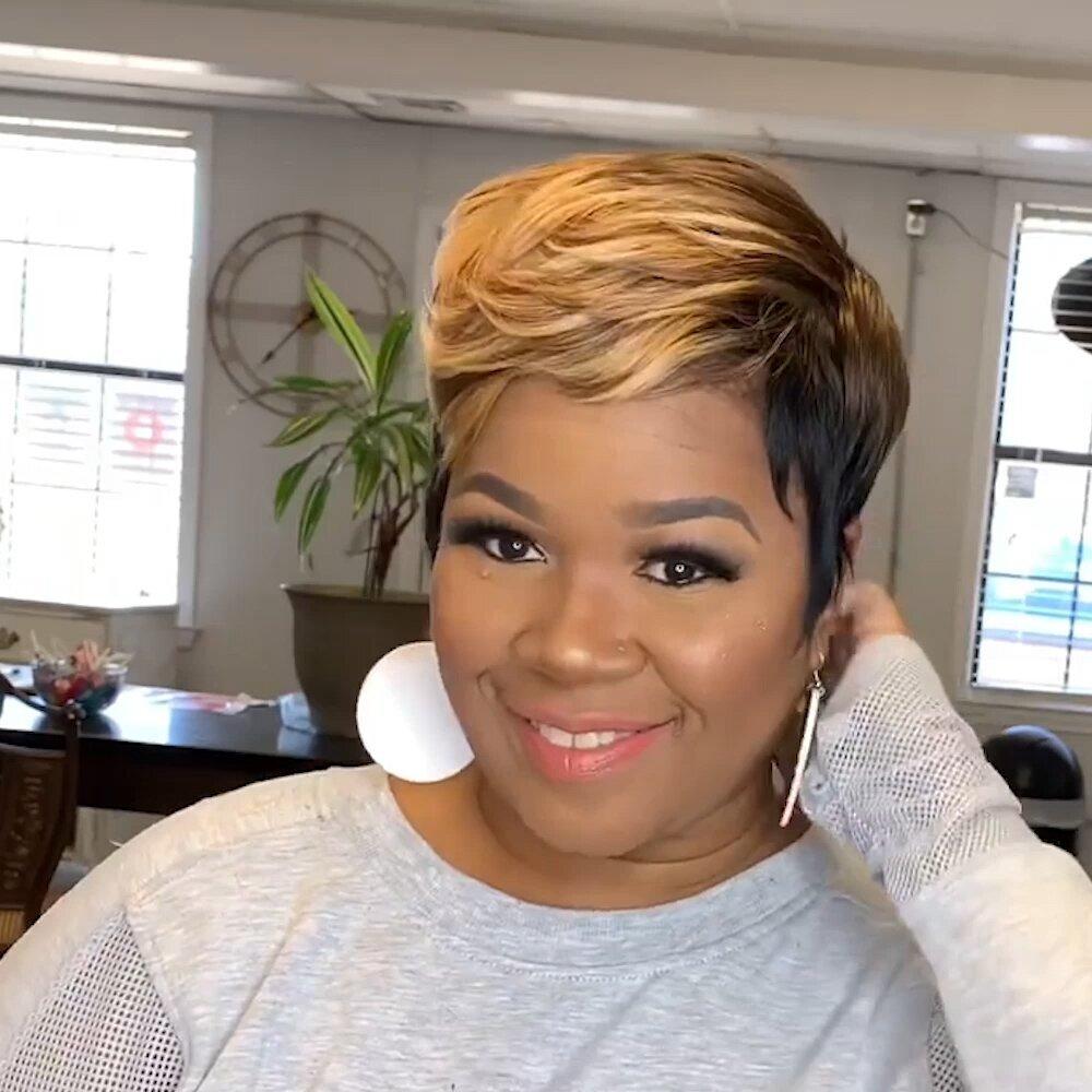 Synthetic Pixie Cut Bob Wig