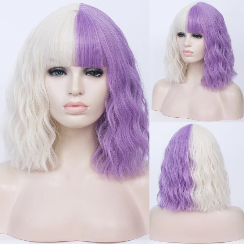 Synthetic Heat Resistant Ombre Wavy Wigs