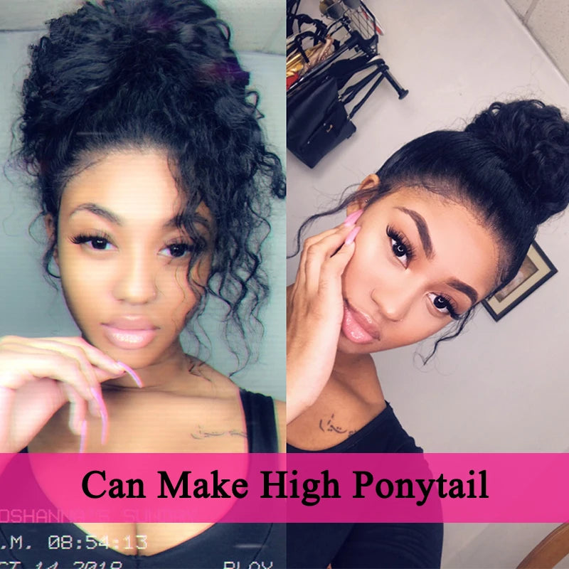 Glueless Lace Front Pre-Plucked Deep Wave Human Hair Wigs