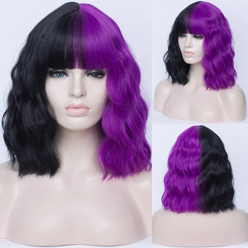 Synthetic Heat Resistant Ombre Wavy Wigs