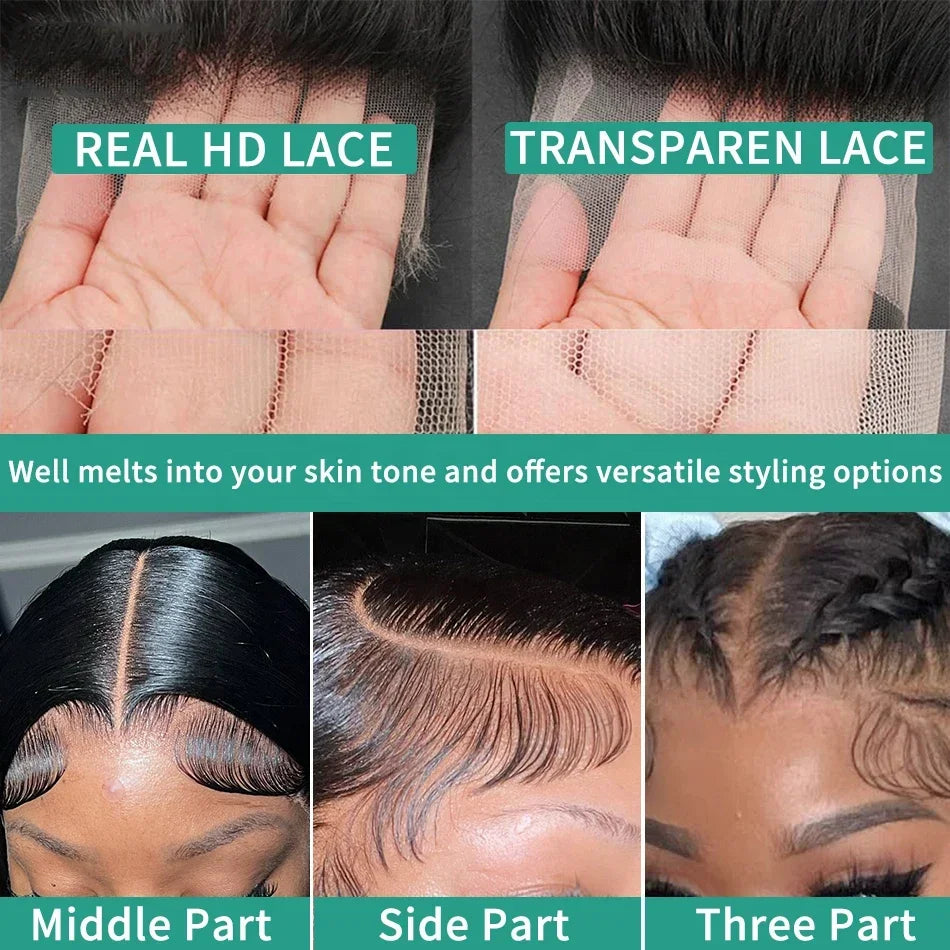 Lace Front Deep Wave Curly Pre Plucked with Baby Hair Human Hair Wig