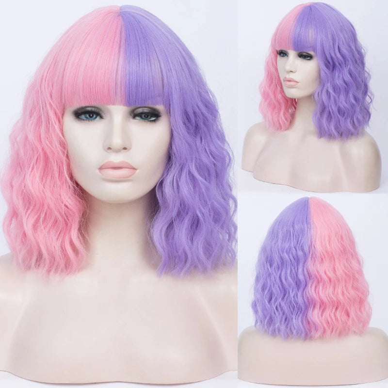 Synthetic Heat Resistant Ombre Wavy Wigs