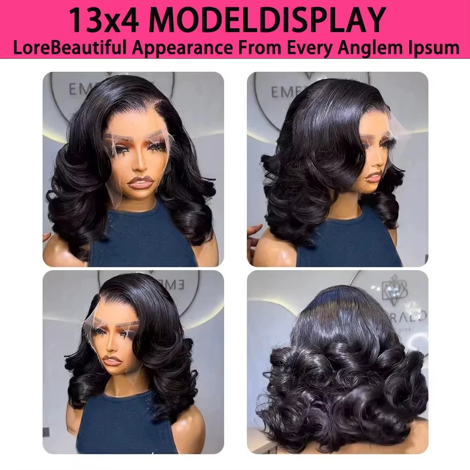 Lace Front Transparent Body Wave Short Bob Wig Human Hair Wigs
