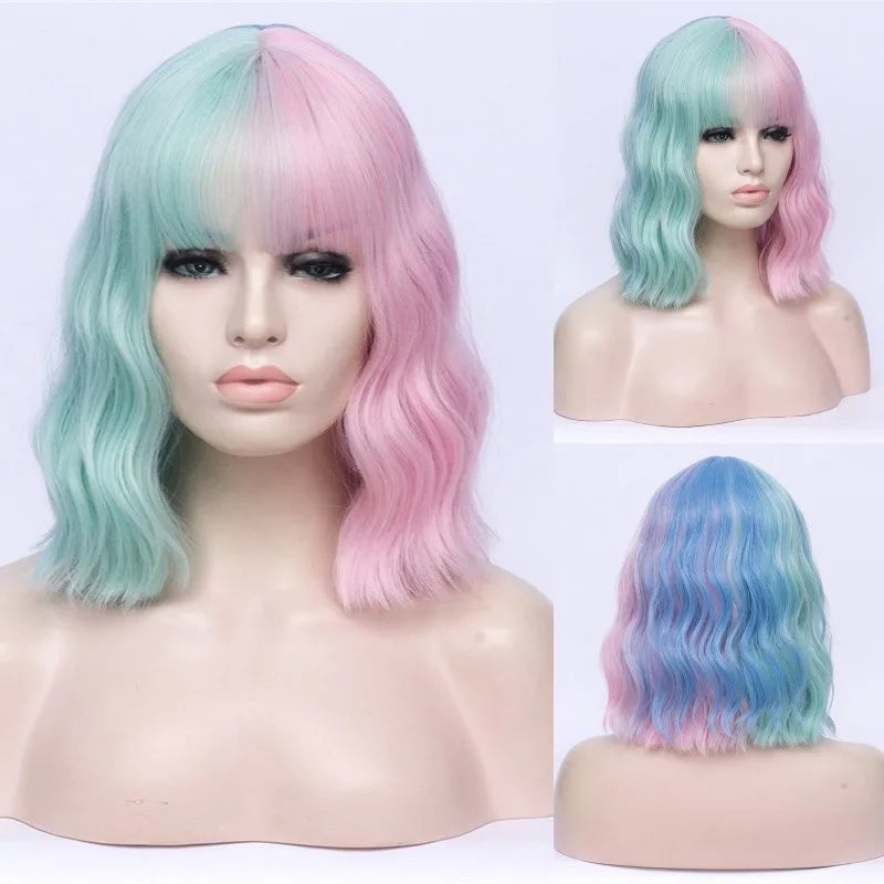Synthetic Heat Resistant Ombre Wavy Wigs