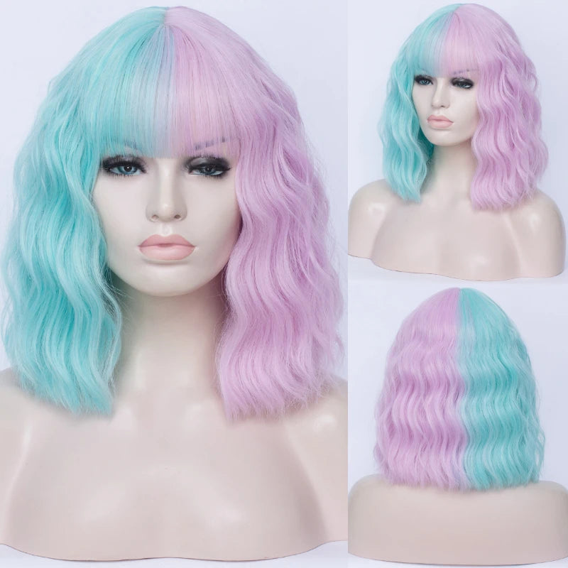 Synthetic Heat Resistant Ombre Wavy Wigs