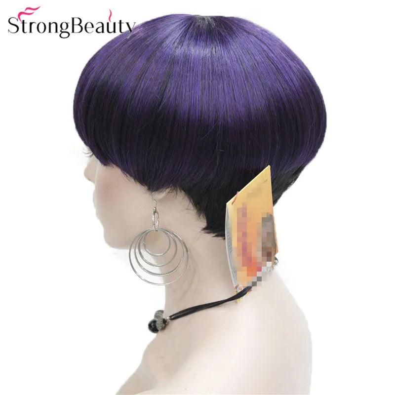 Synthetic Heat Resistant Mushroom Pixie Haircut Wigs
