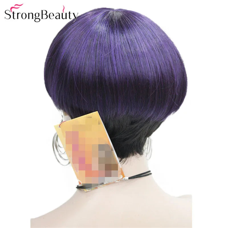 Synthetic Heat Resistant Mushroom Pixie Haircut Wigs