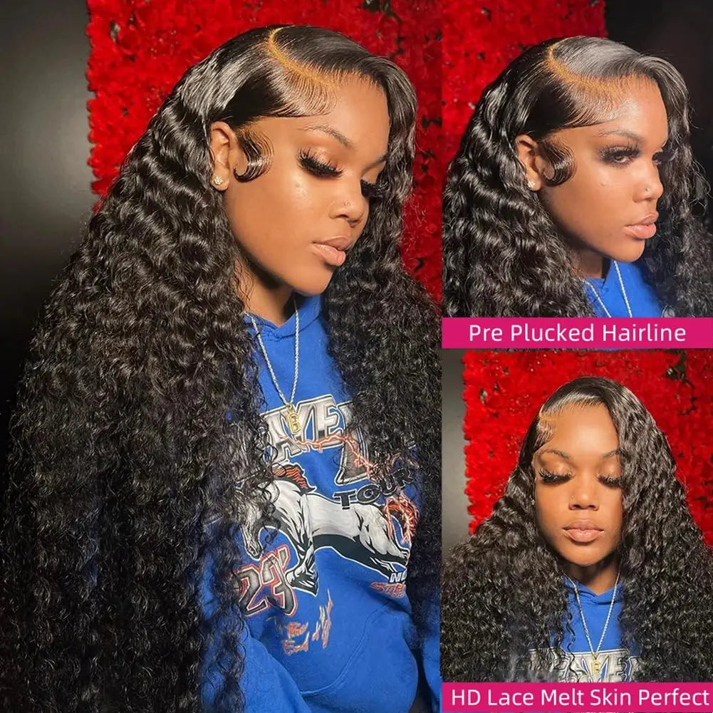 Lace Front Human Hair Deep Wave Wigs