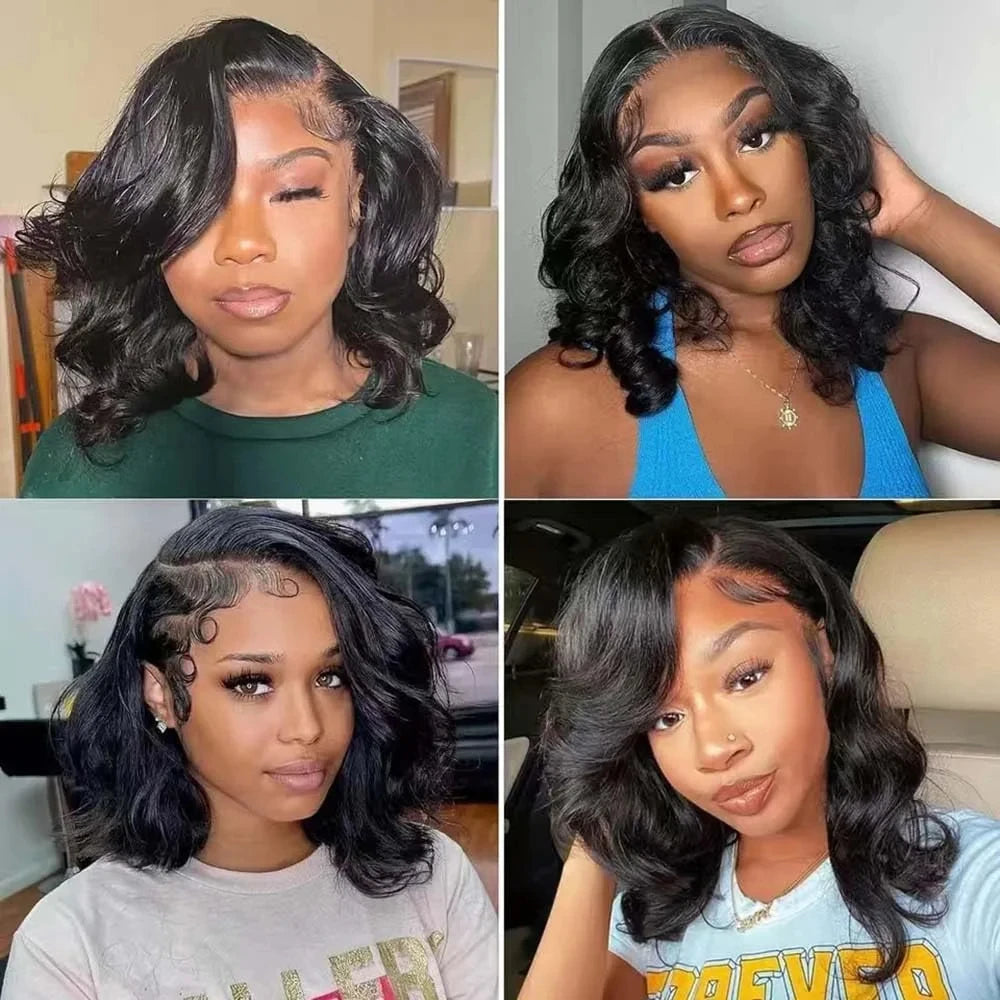 Lace Front Transparent Body Wave Short Bob Wig Human Hair Wigs