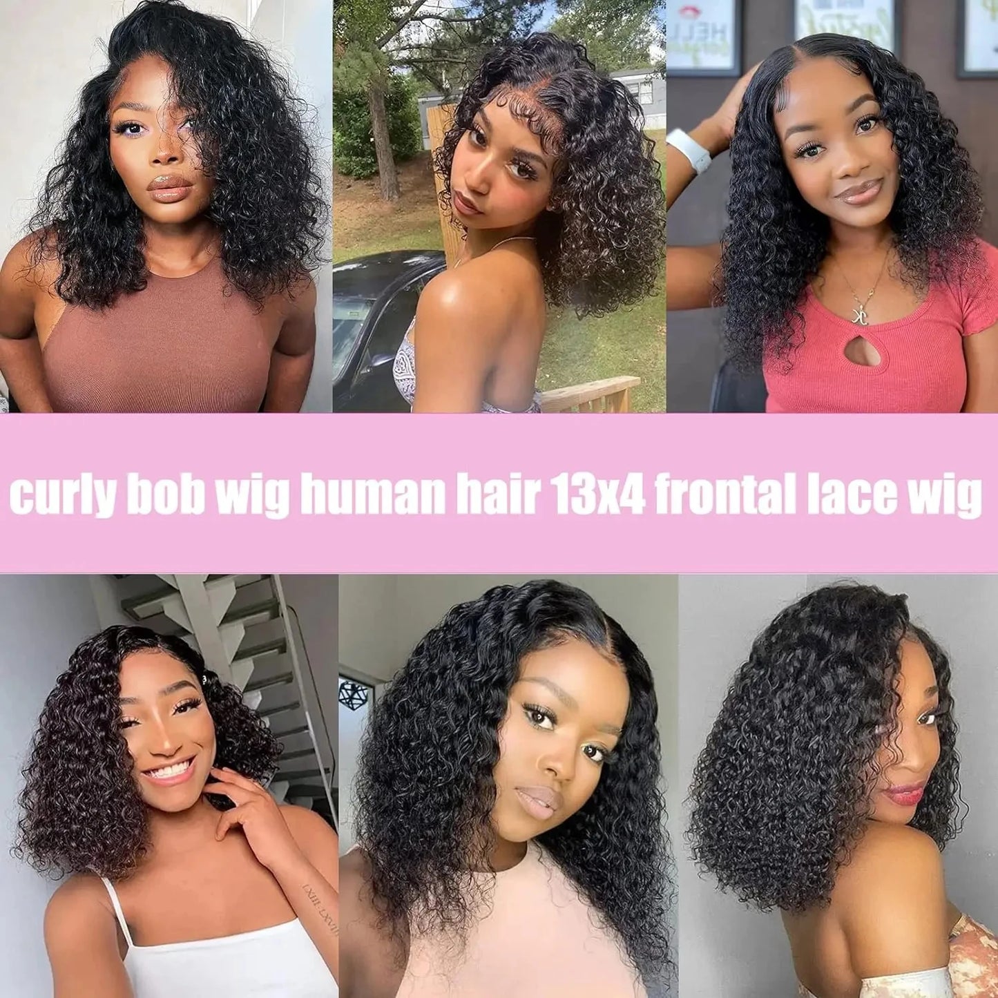 Lace Front Pre Plucked With Baby Hair Deep Wave Short Bob Brazilian Human Virgin Hair Wigs
