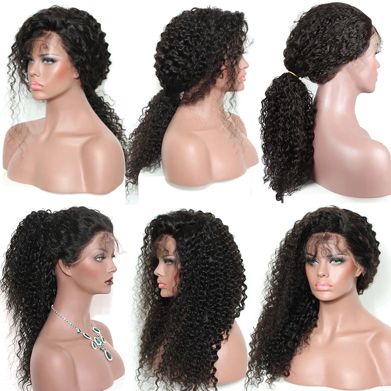 Glueless Lace Front Pre-Plucked Deep Wave Human Hair Wigs
