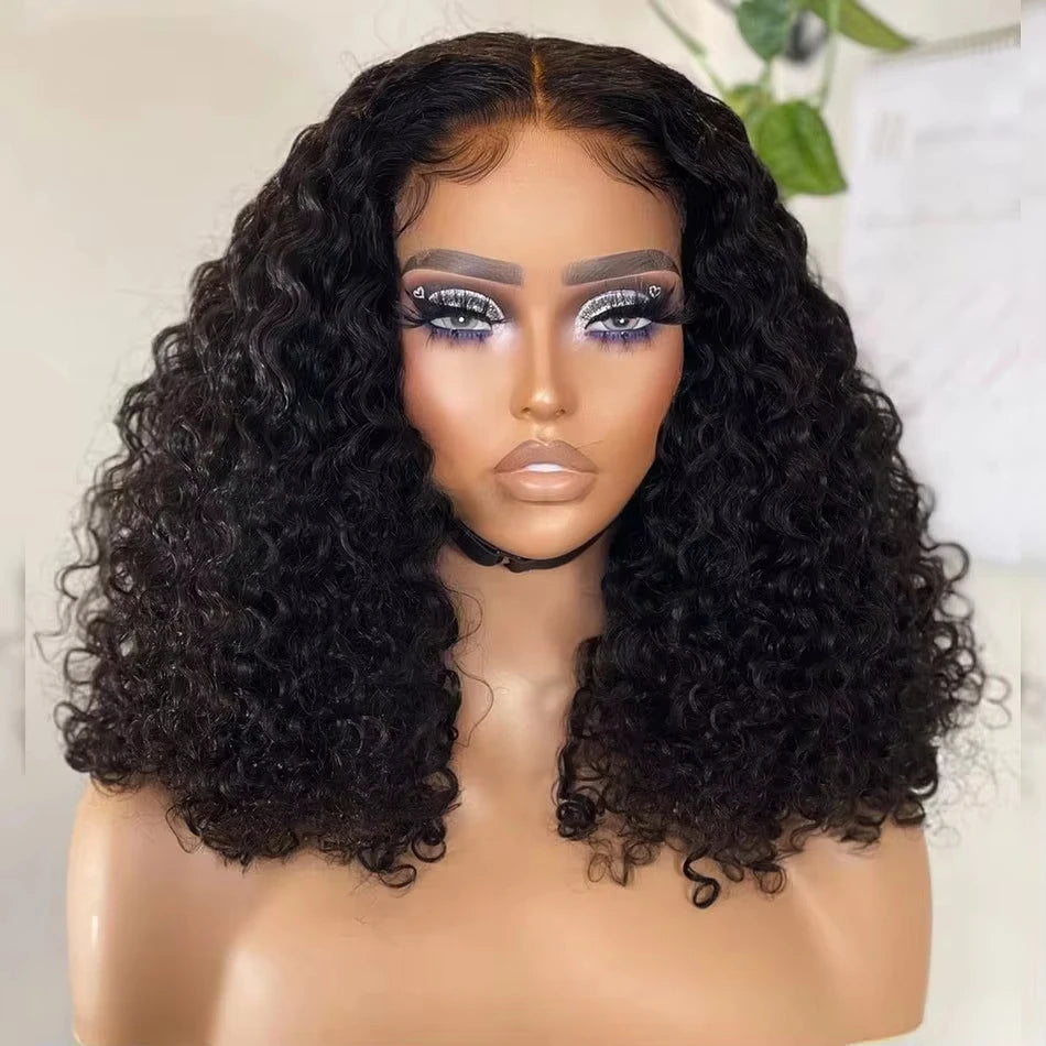 Lace Front Deep Curly Wave Brazilian Human Hair Wigs