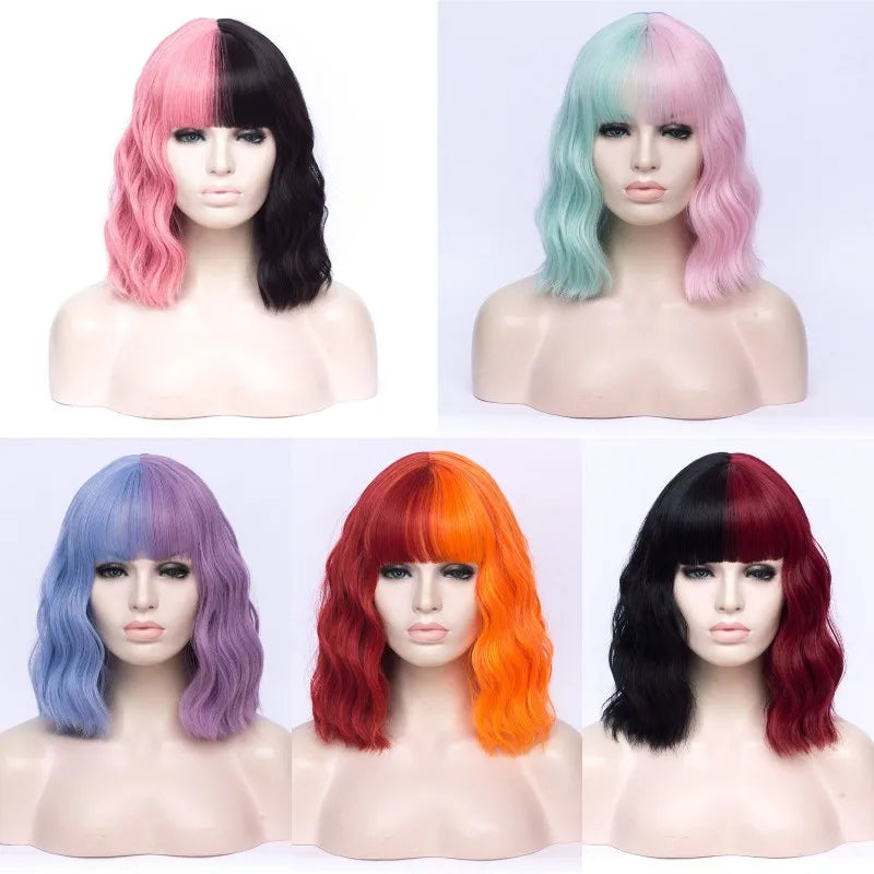 Synthetic Heat Resistant Ombre Wavy Wigs