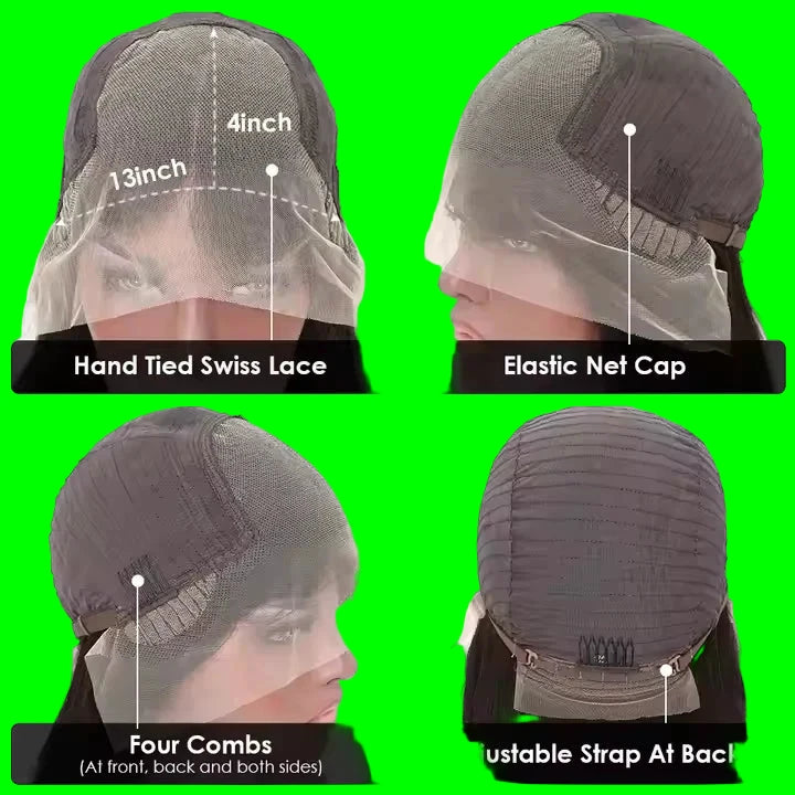 Lace Front Transparent Human Hair Wigs