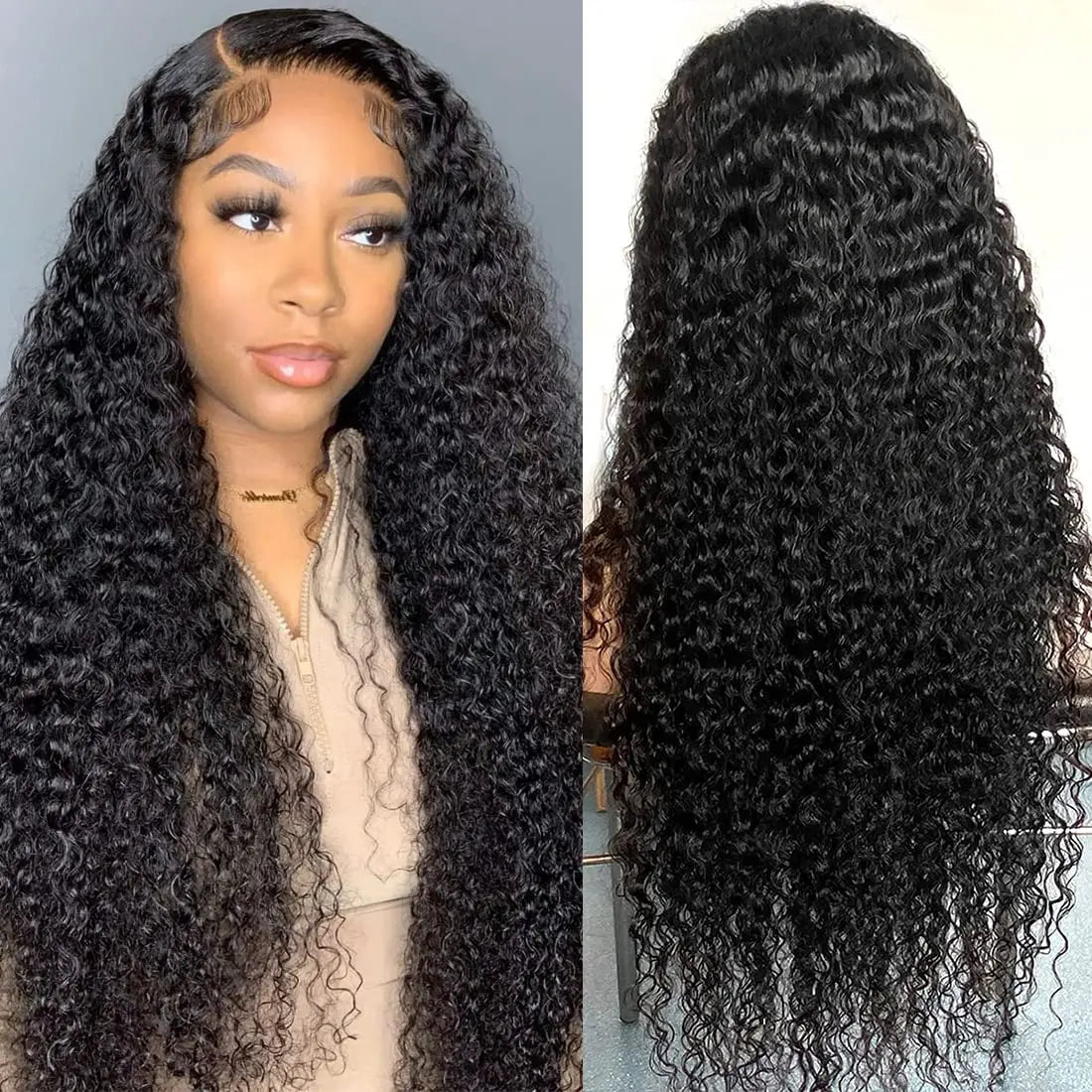 Lace Front Human Hair Deep Wave Wigs