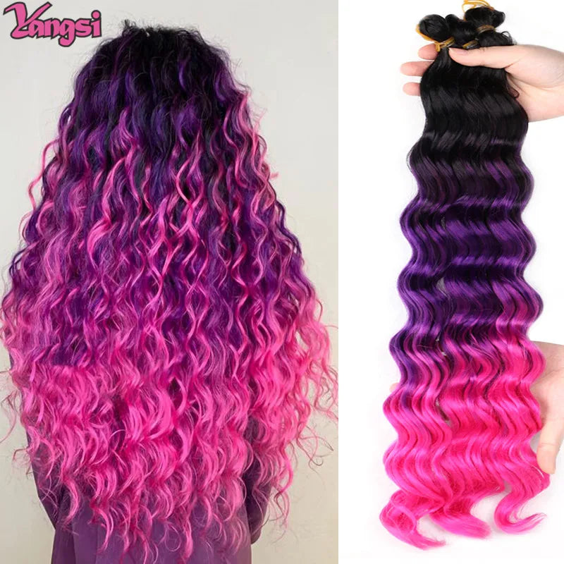 Crochet Natural Synthetic Deep Wave Twist Hair Extensions