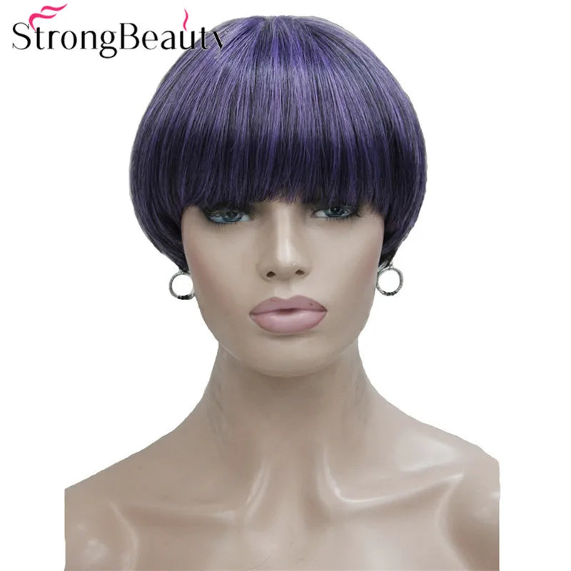 Synthetic Heat Resistant Mushroom Pixie Haircut Wigs