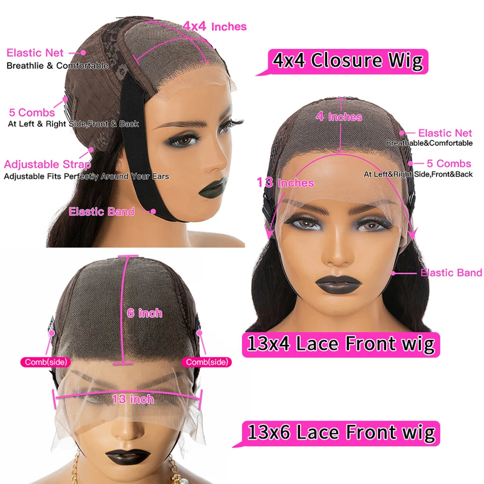 Lace Front Transparent Ombre Brown Kinky Curly Brazilian Human Hair Wigs
