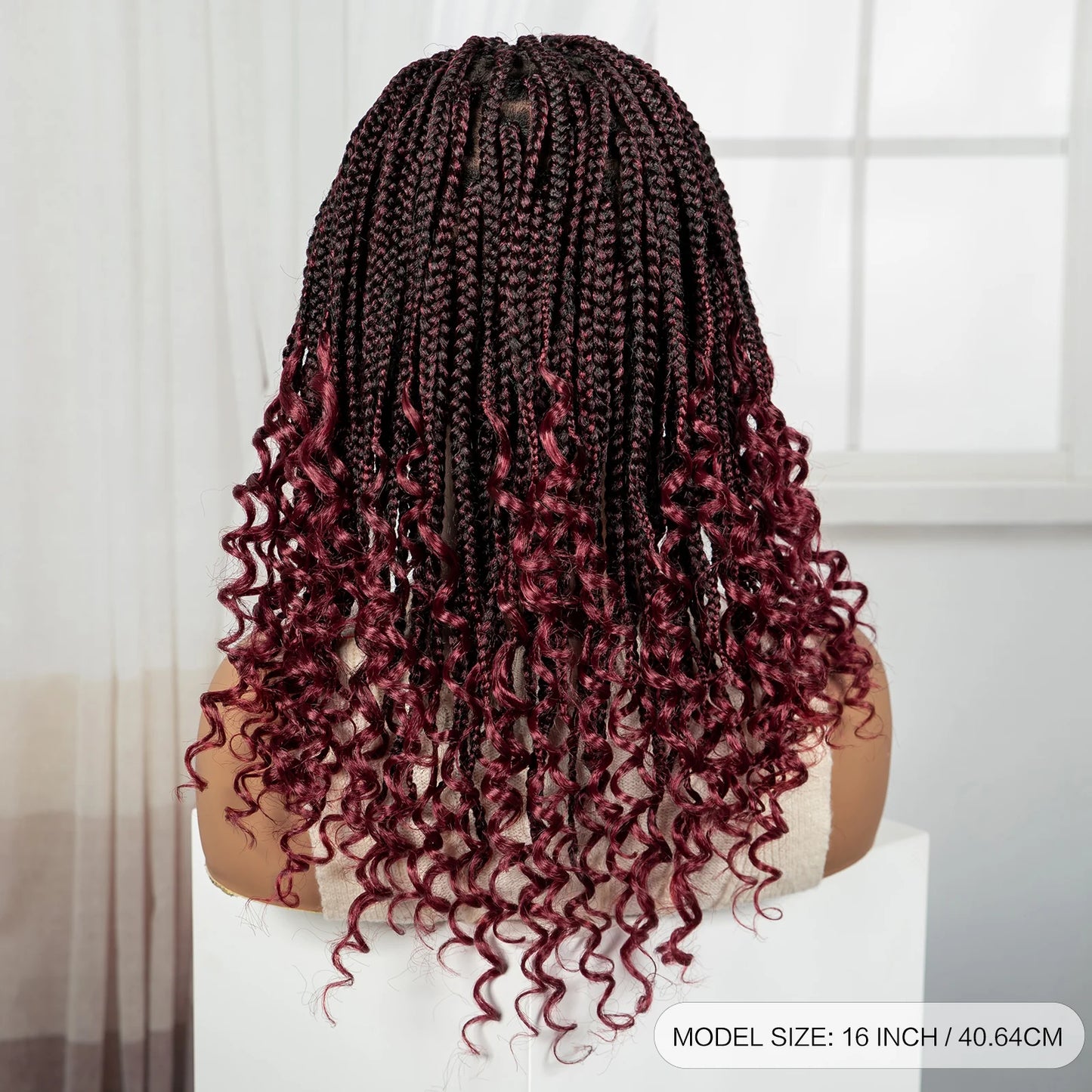 Synthetic Full Lace Knotless Box Braided Wigs