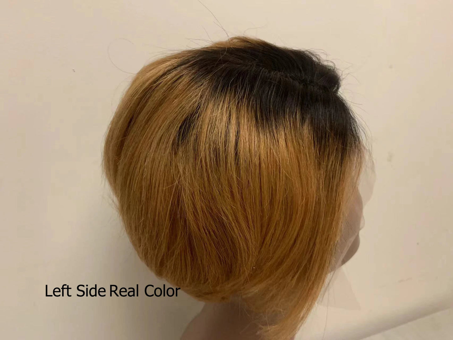 Lace Front Transparent Ombre Pixie Cut Short Bob Brazilian Human Remy Hair Wig