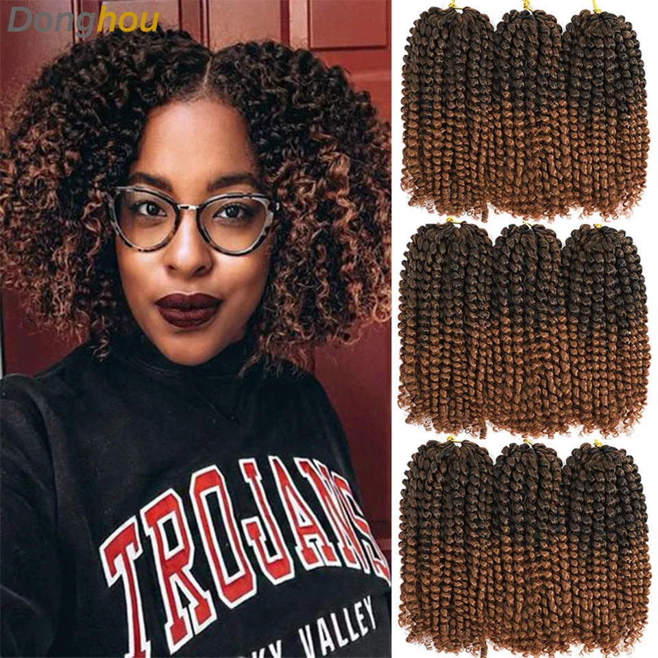 Synthetic Passion Twist Kinky Curly Crochet Hair Braids(Bulk)