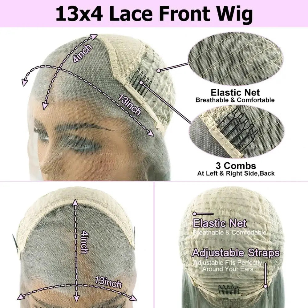 Lace Front Yellow Transparent Straight Short Bob Brazilian Human Remy Hair Wigs