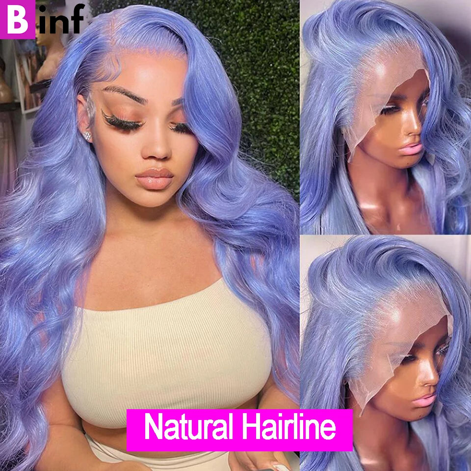 Light Purple Body Wave Brazilian Human Remy Hair Weave Bundles With Closure