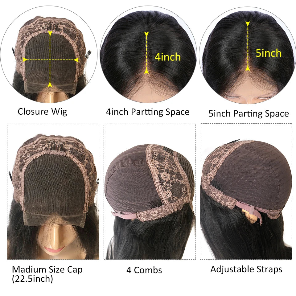 Lace Front Transparent Grey Bob Human Hair Wig