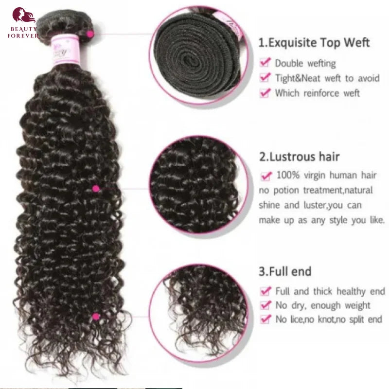 Deep Wave/Jerry Curl Raw Virgin Human Hair Malaysian Weaving Bundles