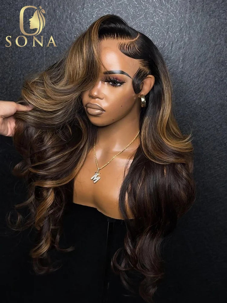 Lace Front Transparent Pre Plucked Body Wave Human Hair Wigs