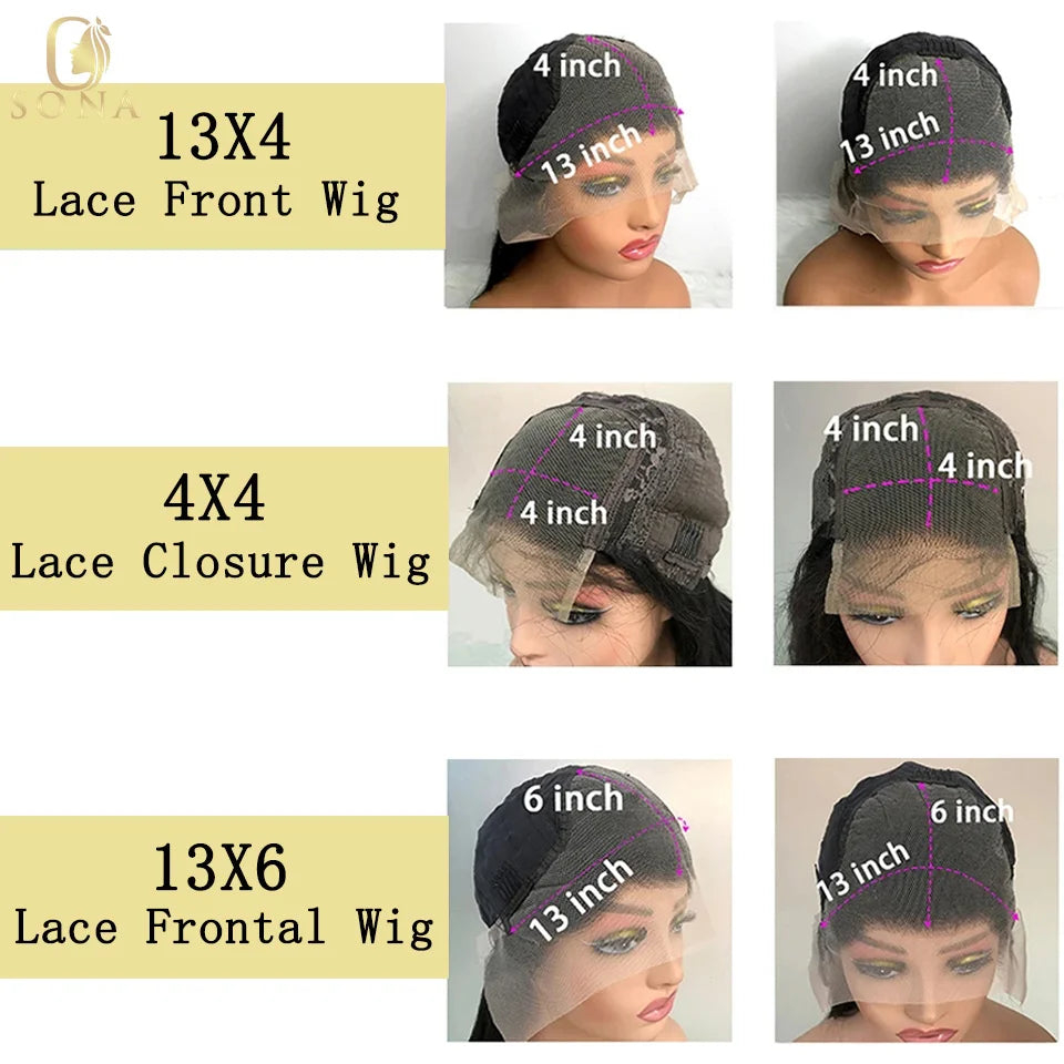Lace Front Transparent Pre Plucked Body Wave Human Hair Wigs