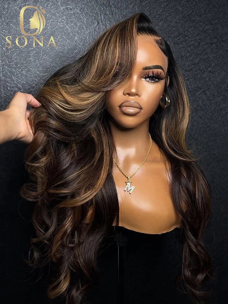 Lace Front Transparent Pre Plucked Body Wave Human Hair Wigs