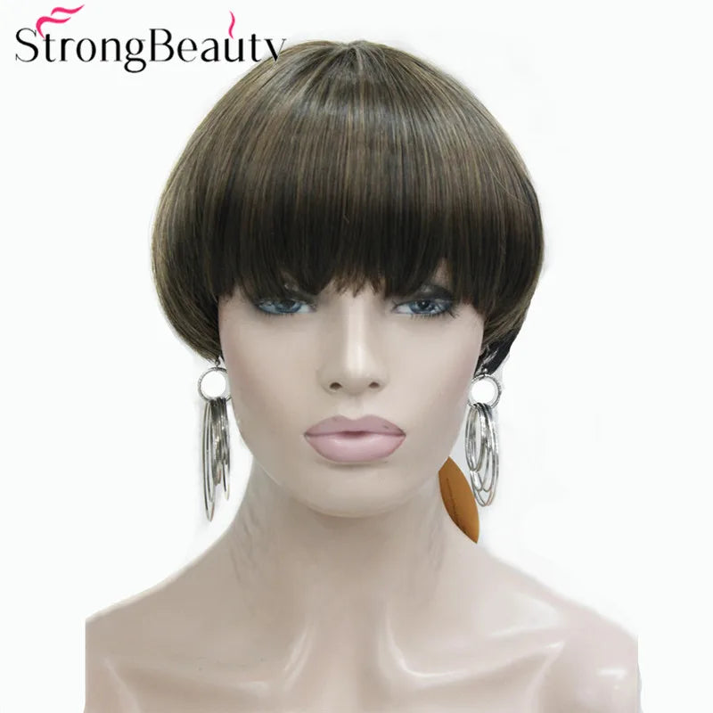 Synthetic Heat Resistant Mushroom Pixie Haircut Wigs