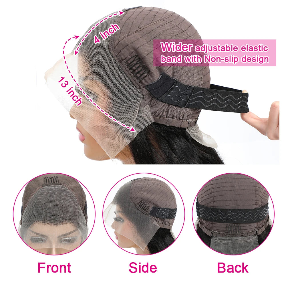 Glueless Lacefront Prepluck Bone Straight Human Hair Wigs