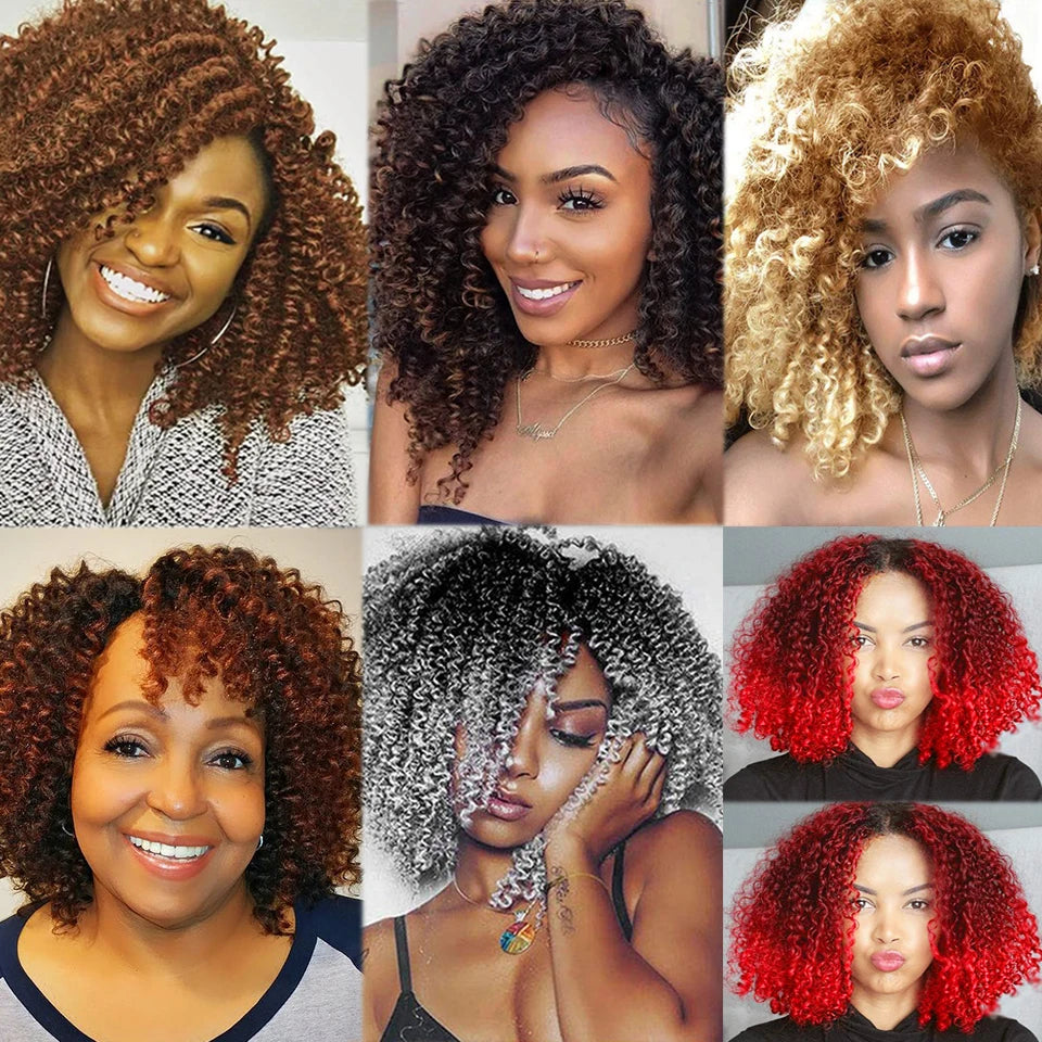 Synthetic Passion Twist Kinky Curly Crochet Hair Braids(Bulk)