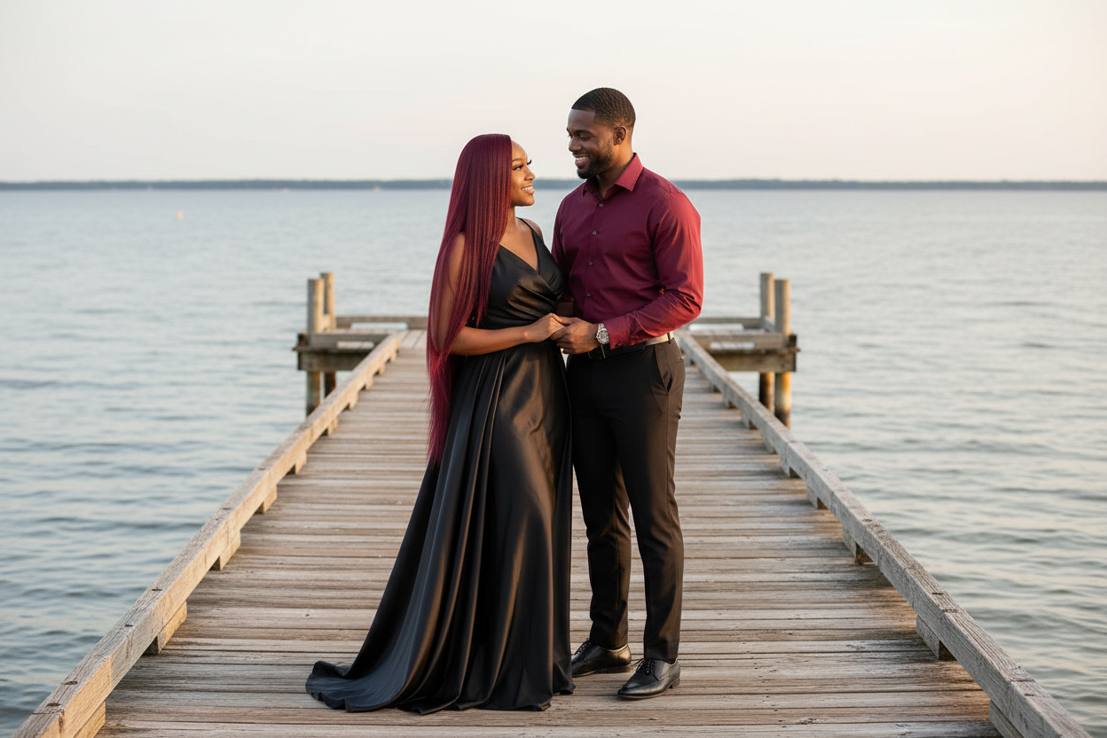 Lace Front Burgundy Human Hair Wigs