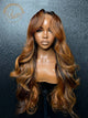 Lace Front Pre Plucked Ombre Blonde Ginger Brown Highlight Human Hair Wigs