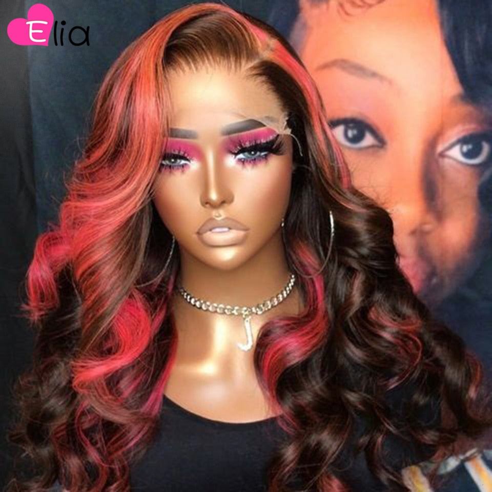 Lace Frontal Remy Human Hair with Baby Hair Body Wave Wig - JNETTECHANEL