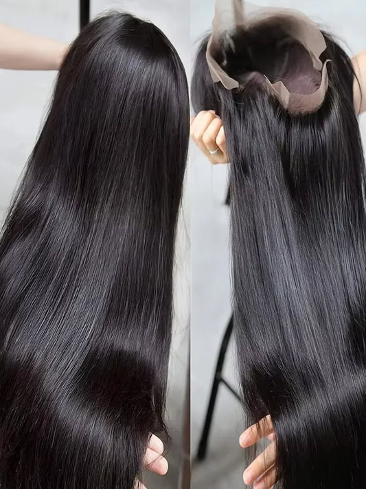 Glue less Lace Front Bone Straight  Human Hair  Wig