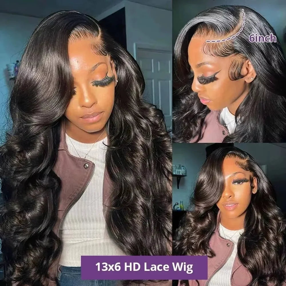 Curly body wave Peruvian human hair lace wig by JNETTE CHANEL with HD lace, pre-plucked hairline, baby hairs, and natural density.