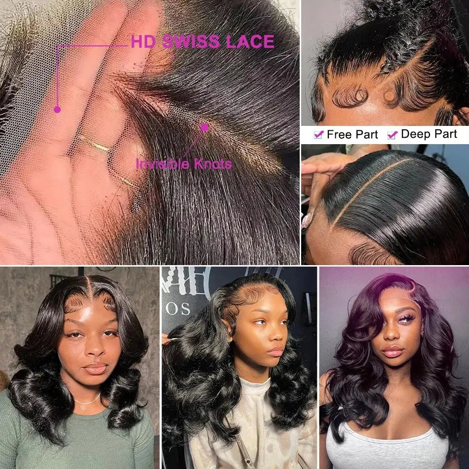 JNETTECHANEL lace front loose wave Remy human hair wig showcasing natural waves and realistic lace front for a seamless look.