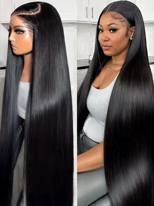 Glue less Lace Front Bone Straight  Human Hair  Wig