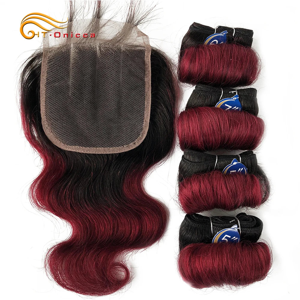 8” Short Bob Body Wave Ombre Remy Human Hair Bundles – Brazilian Hair Weave